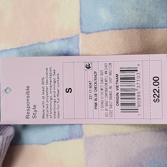 Blue checkered print fleece oversized sweatshirt & sweatpants | Wild Fab… - Picture 5 of 16